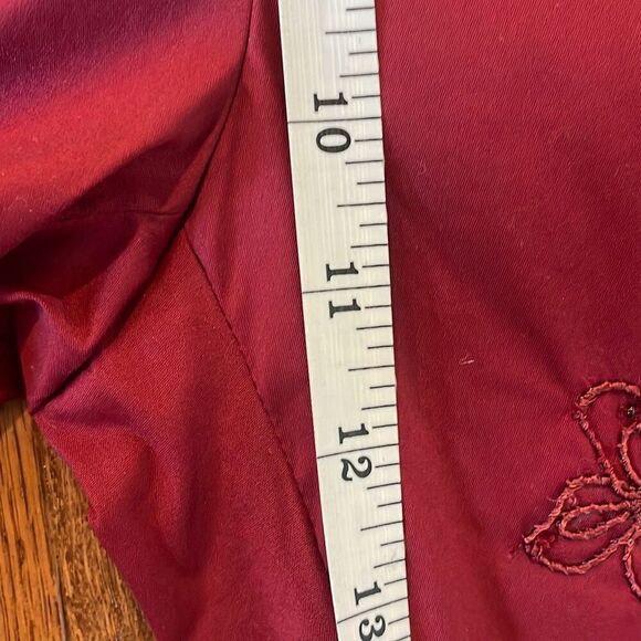 Piazza Sempione NWT red embroidered cropped pant size 6 - Picture 9 of 13